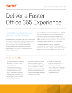 Deliver a Faster Office 365 Experience