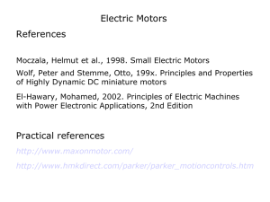 Electric Motors References Practical references