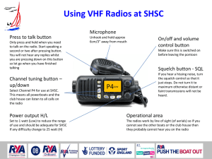 VHF Radio Operators Instructions