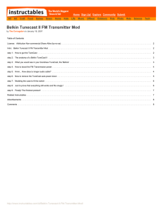 Instructables.com - Belkin Tunecast II FM Transmitter Mod