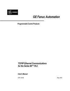 TCP/IP Ethernet Communications for the Series 90 PLC, User`s