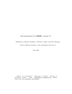 Documentation for PHASE, version 2.1