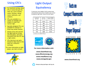 Using CFL`s Light Output Equivalency