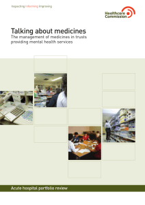 Talking about medicines: The management of