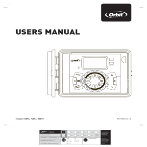 users manual - Orbit Irrigation Products