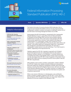 Federal Information Processing Standard Publication (FIPS) 140-2