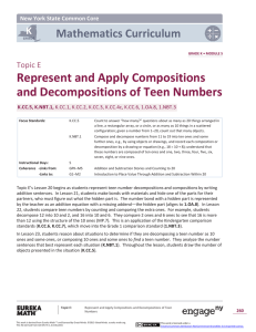 Represent and Apply Compositions and Decompositions of Teen