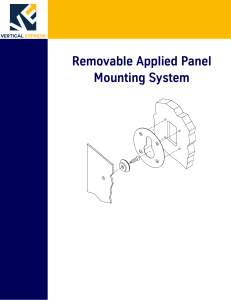 Removable Applied Panel Mounting System