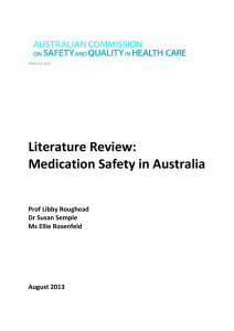 Literature Review: Medication Safety in Australia