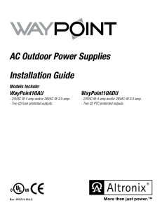 AC Outdoor Power Supplies Installation Guide
