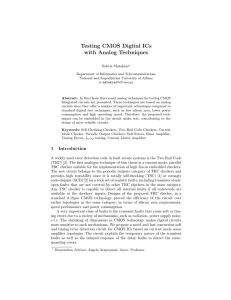 Testing CMOS Digital ICs with Analog Techniques