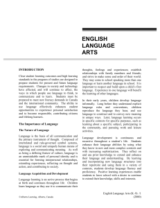 English Language Arts (K–9)