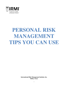 personal risk management tips you can use