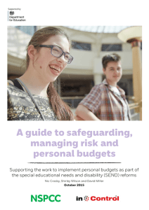 A guide to safeguarding, managing risk and personal budgets