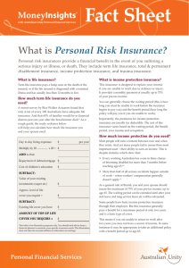 What is Personal Risk Insurance?