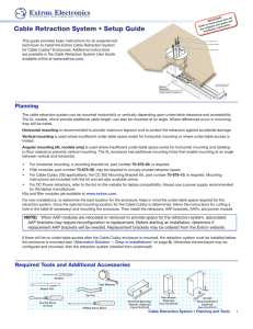 Cable Retraction System Installation Guide