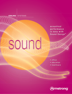acoustical performance is easy with Sound Design™