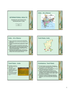 INTERNATIONAL HEALTH India - The Ohio State University College