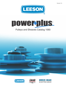 Pulleys and Sheaves Catalog 1060