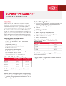 Pyralux® HT All Polyimide High Temperature Flexible