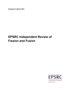 EPSRC Independent Review of Fission and Fusion (PDF 469KB)
