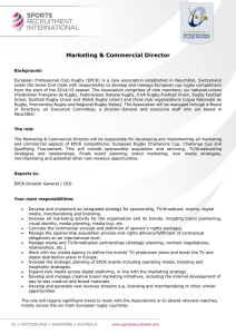 position description - Sports Recruitment International