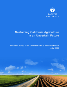 Sustaining California Agriculture in an Uncertain