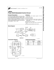 LM494 Pulse Width Modulated Control Circuit