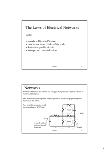 The Laws of Electrical Networks Networks