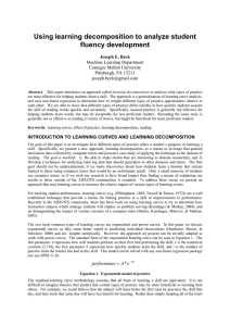 Using learning decomposition to analyze student fluency development