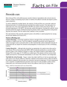 Peroxide Cure Pressure Sensitive Adhesives