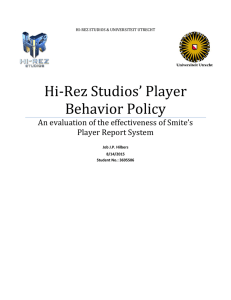 Hi-Rez Studios` Player Behavior Policy