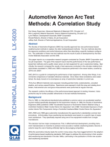 Automotive Xenon Test Methods - Q-Lab