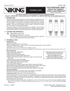 quick response large orifice dry pendenT fusible link sprinklers