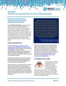OSHA Enforcing New Severe Injury Reporting Rule