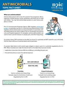 Antimicrobials Topic Fact Sheet - National Pesticide Information