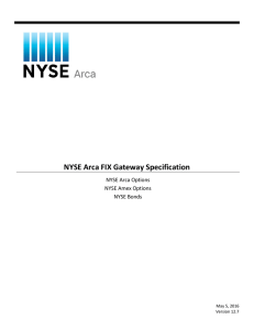 NYSE Arca FIX Gateway Specification