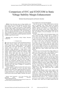 Comparison of SVC and STATCOM in Static Voltage Stability Margin