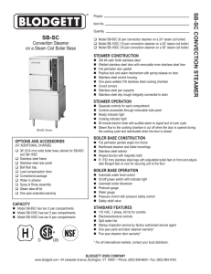 SB-SC SB-SC CONVECTION STEAMER