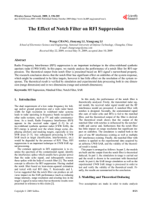 The Effect of Notch Filter on RFI Suppression