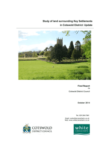 Study of land surrounding Key Settlements in Cotswold District