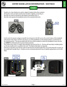 entry door latch information - southco