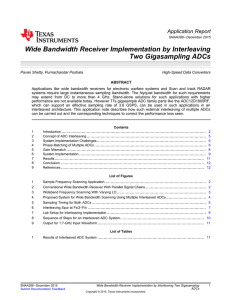 Wide Bandwidth Receiver Implementation by