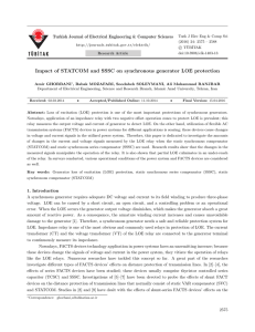 Impact of STATCOM and SSSC on synchronous generator LOE