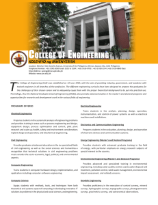 college of engineering - Office of the University Registrar