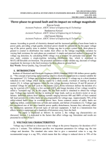 Three-phase-to-ground fault and its impact on voltage magnitude