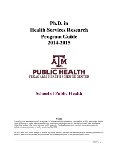 Ph.D. i Health Services Re e rc Program Gui e