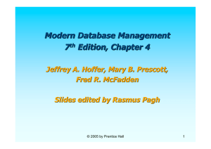 Modern Database Management 7th Edition, Chapter 4