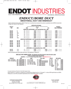 Enduct Bore Duct Spec Sheet