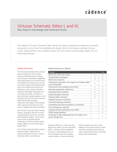 Virtuoso Schematic Editor Datasheet
